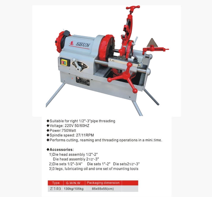 Máy Tiện Ren Ống Trung Quốc Z1T-R3 (21-90MM)