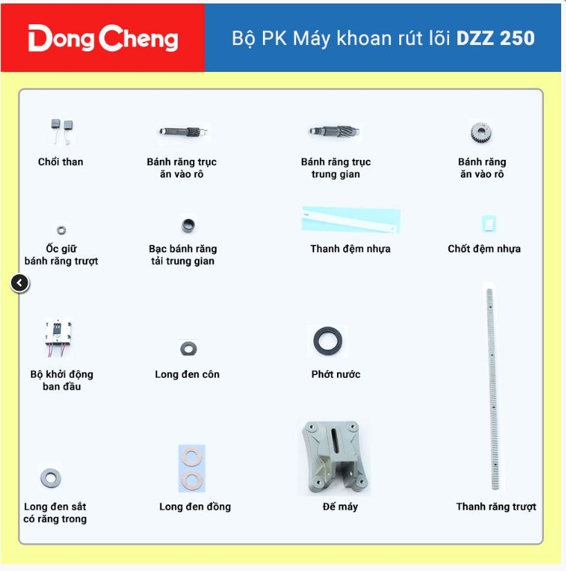 Bộ PK máy khoan rút lõi DZZ250