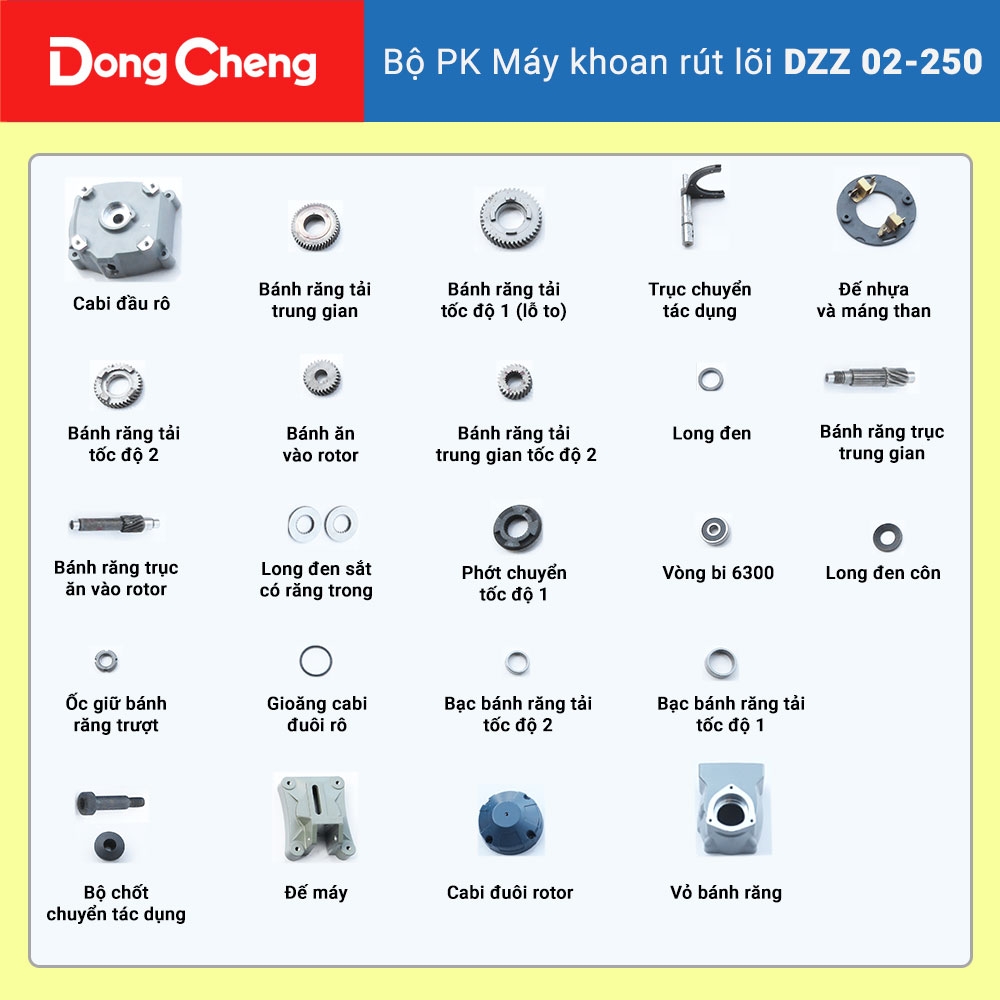 Bộ PK máy khoan rút lõi DZZ 02-250