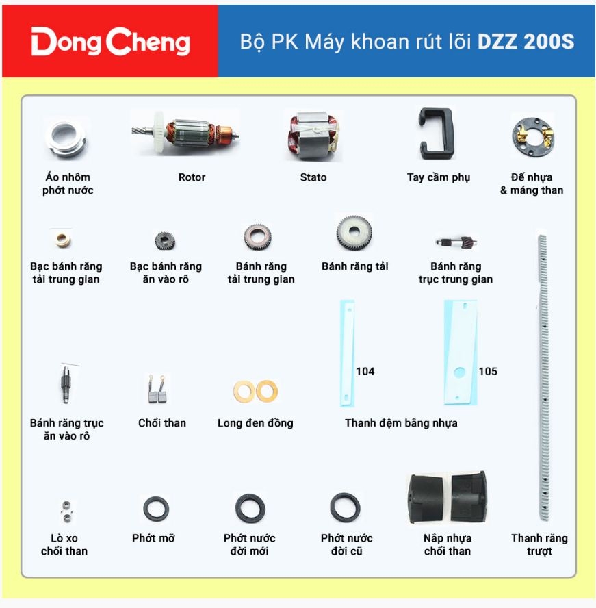 Bộ PK Máy Khoan Rút Lõi DZZ 200S