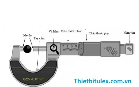 Panme Đo Ngoài Cơ Khí Mitutoyo 103-137 (0-25mm/0.01)
