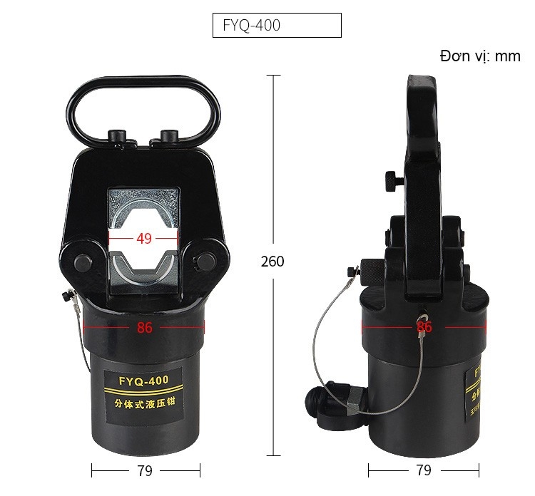 Đầu ép cos thủy lực FYQ 400