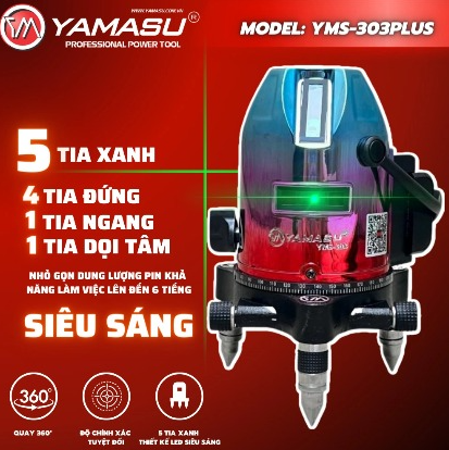 Máy cân bằng Laser 5 tia xanh YAMASU YMS-303PLUS