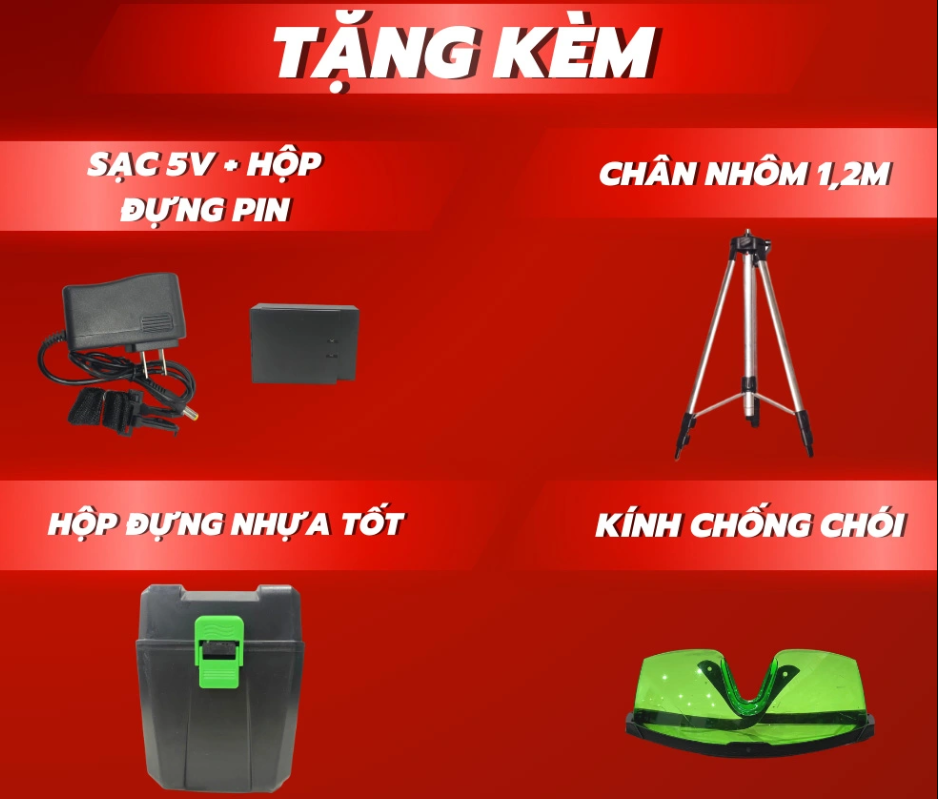 Máy cân bằng Laser YAMASU YMS-122 5 tia xanh siêu sáng