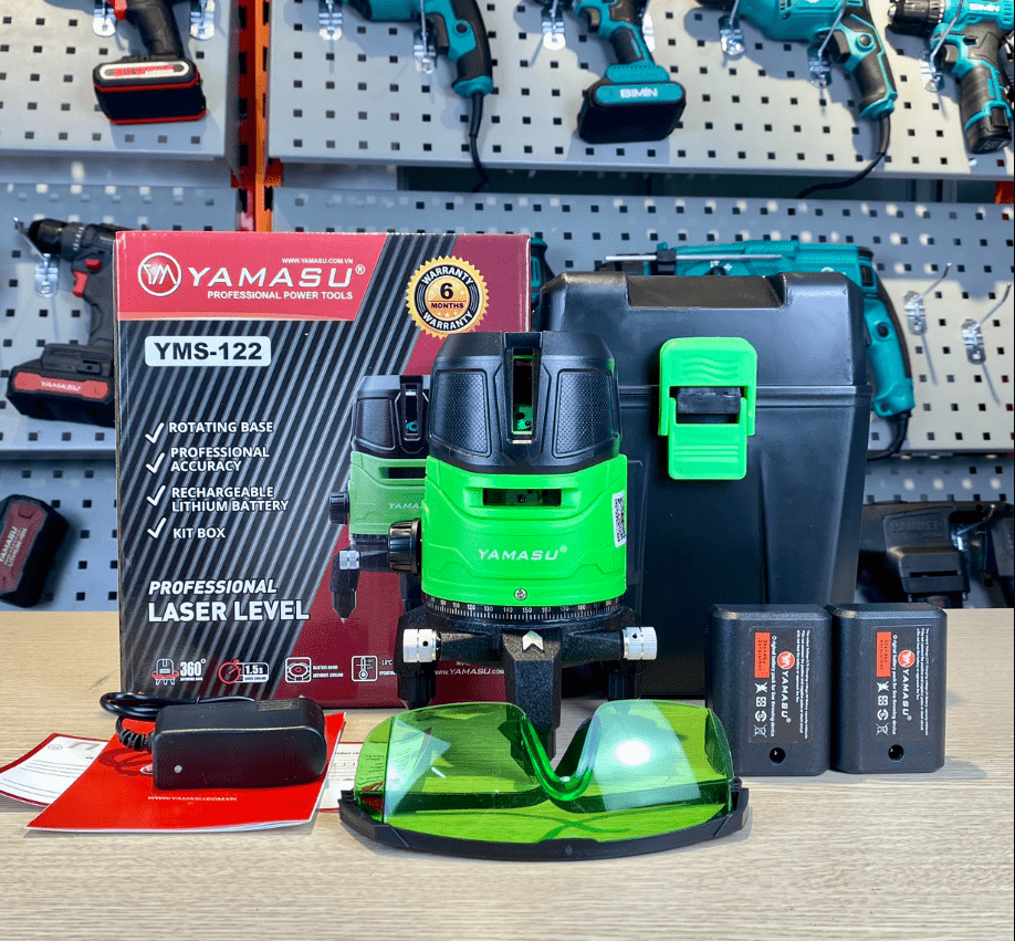 Máy cân bằng Laser YAMASU YMS-122 5 tia xanh siêu sáng