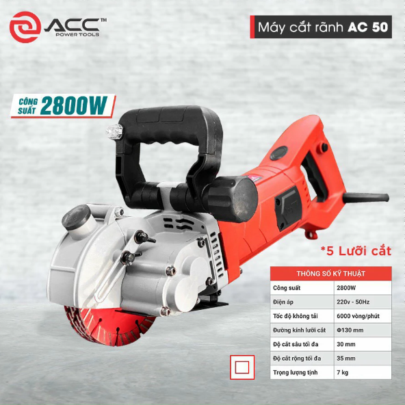 Máy cắt rãnh 5 lưỡi 2800W ACC AC 50