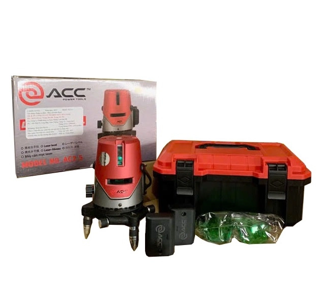 Máy Đo Laser 5 Tia Xanh Bóng Led ACC AC3.5