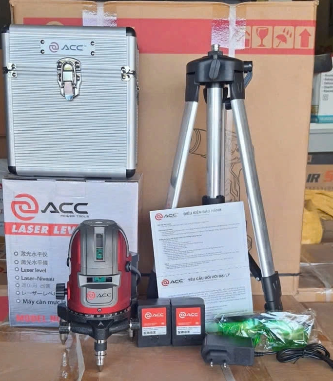 Máy Đo Laser 5 Tia Xanh Bóng Led ACC AC1.5