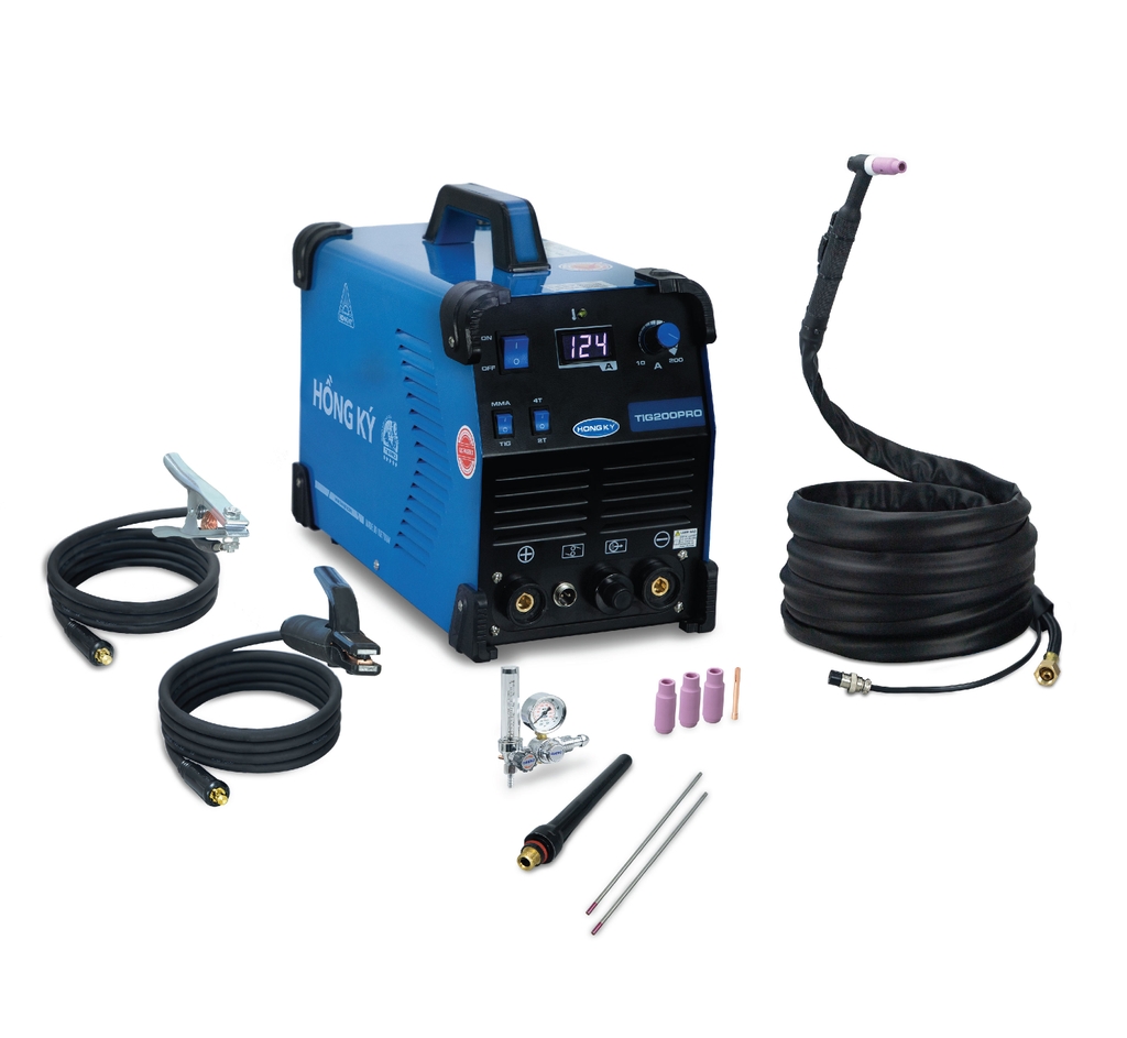Máy Hàn Điện Tử Tig + Que Hồng Ký TIG200PRO