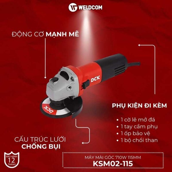 Máy mài góc 710W 115mm KSM02-115 (công tắc cạnh) - DCK