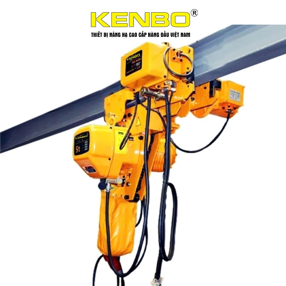 Pa lăng xích điện KENBO KKBB05-2L 380V 5 tấn di chuyển tầm thấp