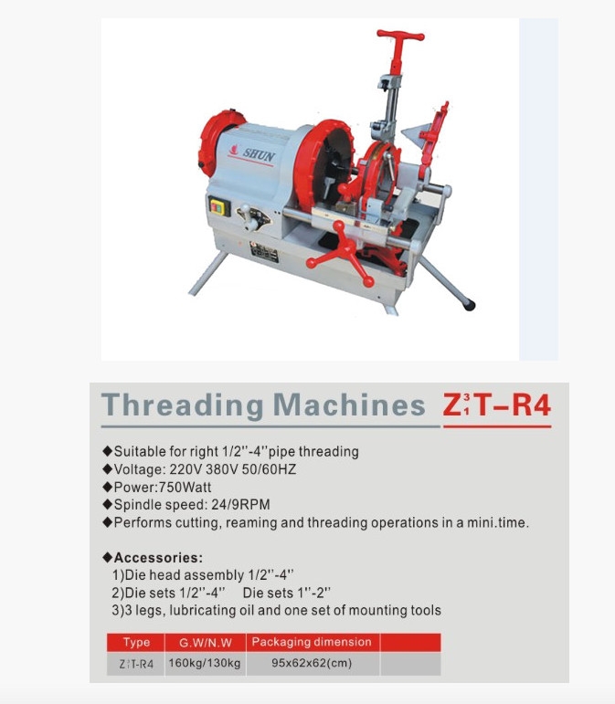 Máy Tiện Ren Ống Trung Quốc Z1T-R4 (21-114MM)