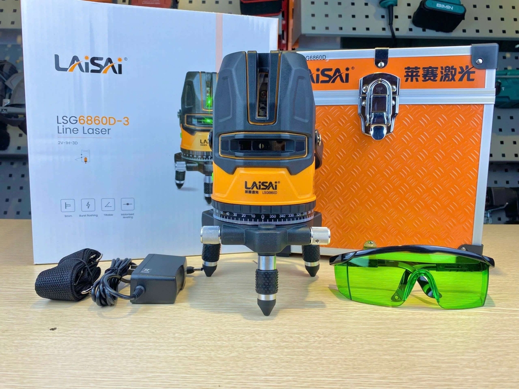 Máy cân bằng Laser 5 tia xanh Laisai LSG686OD