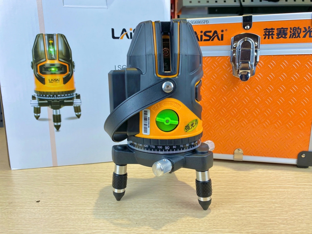 Máy cân bằng laser 5 tia xanh Laisai LSG686SPD