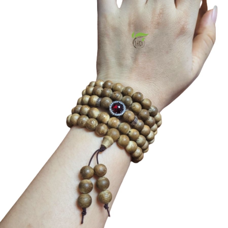 CHUỖI TRÀNG TRẦM HƯƠNG 108 HẠT MINH NGUYỆT SIZE 8MM