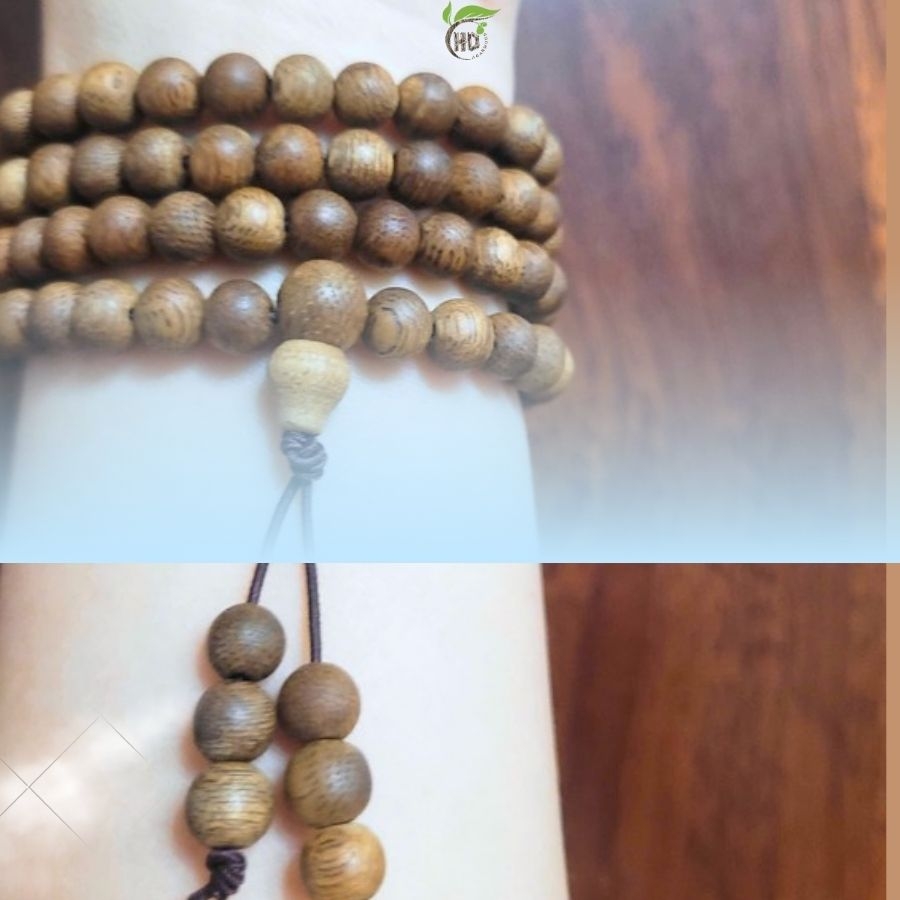 CHUỖI TRÀNG 108 HẠT TRẦM HƯƠNG TỰ NHIÊN SIZE 6 LI - VIP