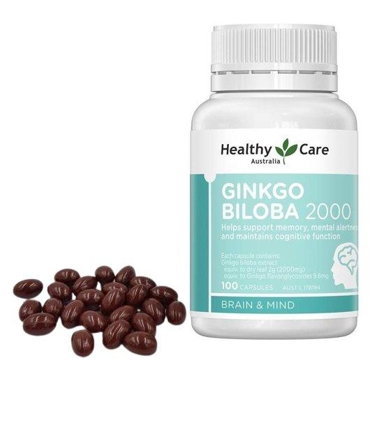 Viên uống bổ não Healthy Care Ginkgo Biloba 2000mg 100 viên của Úc | Quầy  thuốc Hòa Phượng