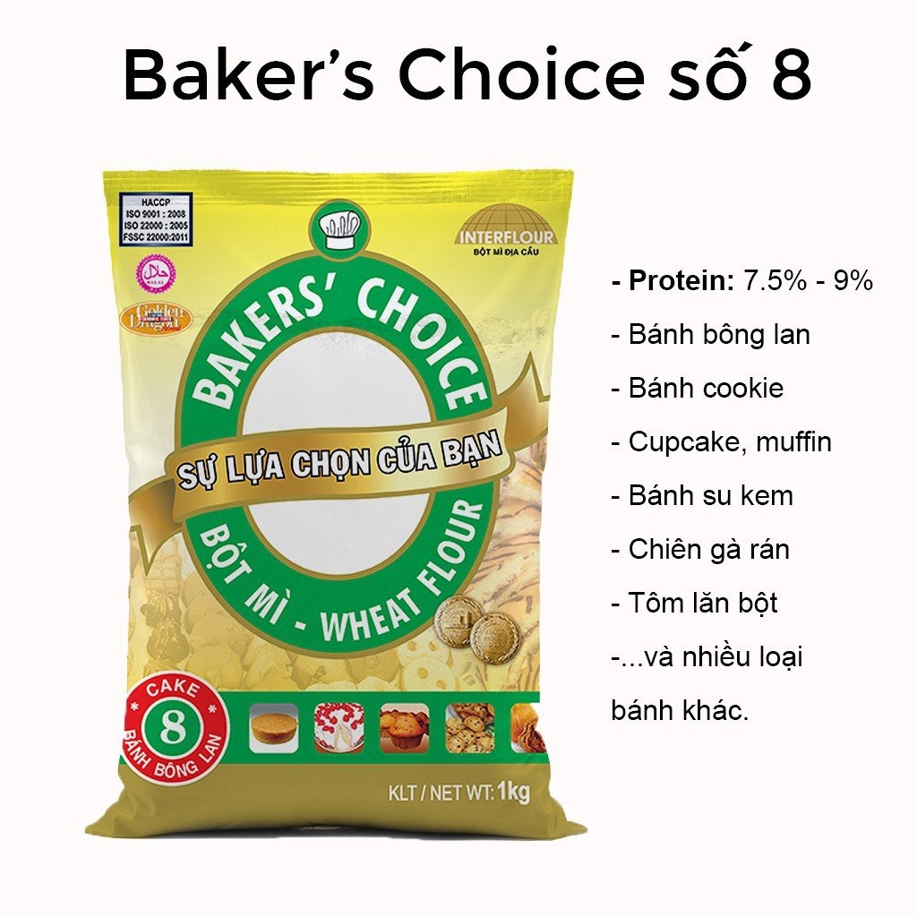 Bột Mì Đa Dụng Bakers’ Choice Số 8 (1kg)