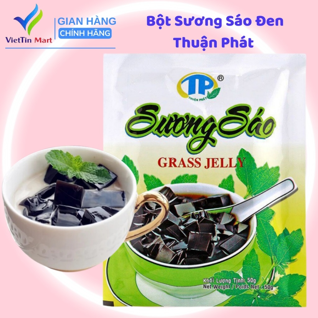 Bột sương sáo đen Grass Jelly Thuận Phát 50g| Viettin Mart