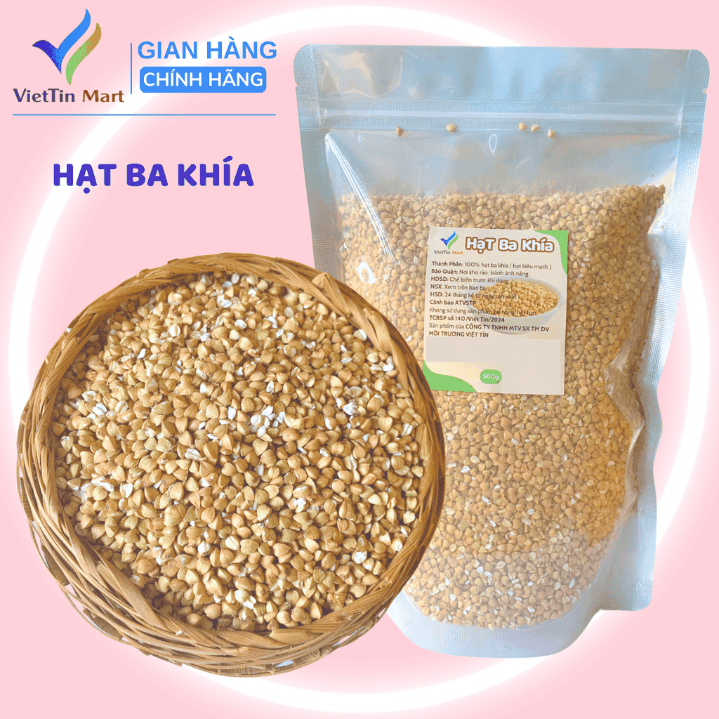 (500gram) Hạt Ba Khía (Hạt Kiều Mạch Buckwheat) Đã Tách Vỏ