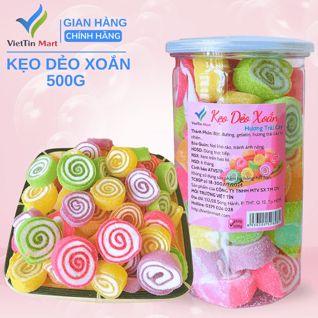 Kẹo Dẻo Xoắn Hương Trái Cây VietTin Mart