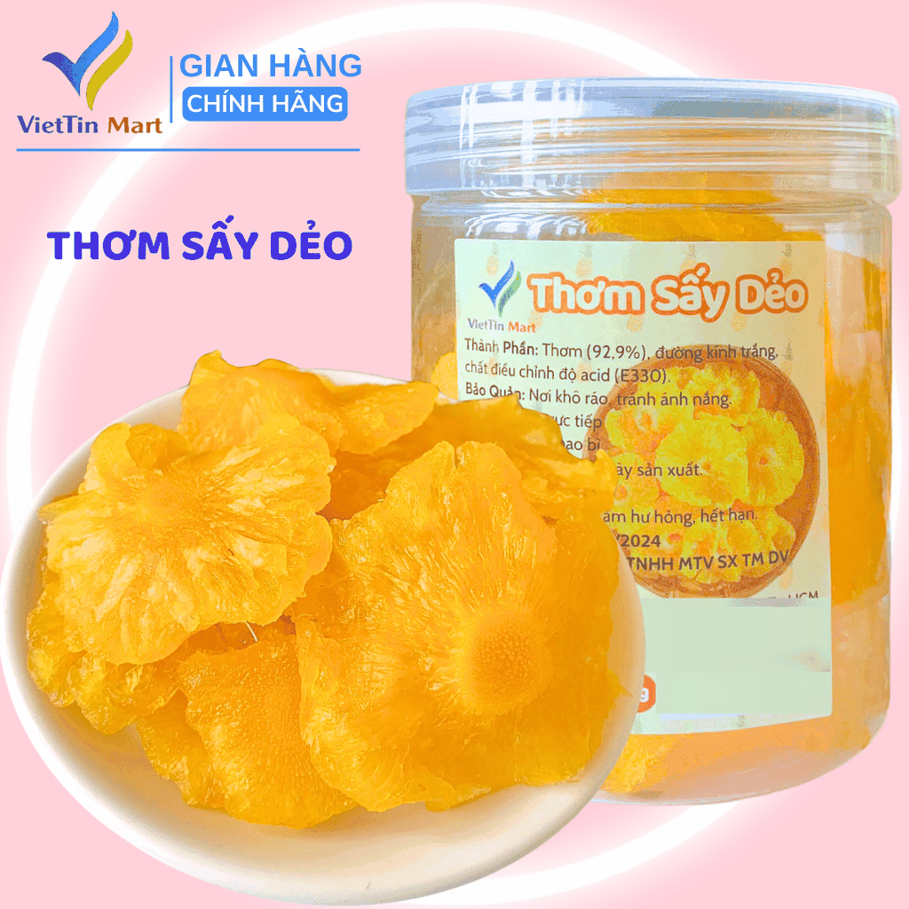 250gr Mứt dứa sấy dẻo Đà Lạt VIETTIN MART
