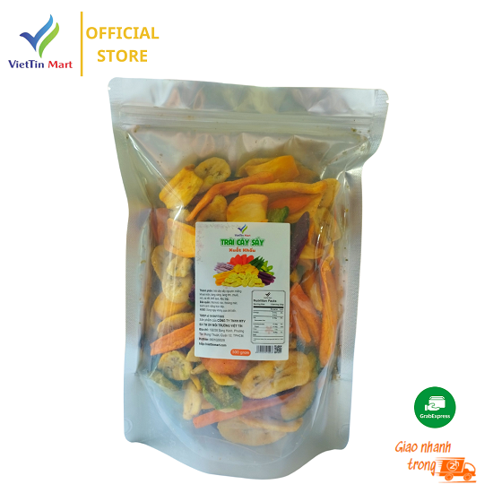 (1KG) Trái Cây Sấy Hàng Nguyên Miếng Thập Cẩm 8 Vị