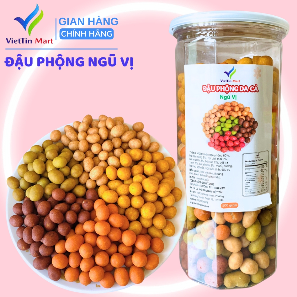 (500gram) Đậu Phộng Cốt Dừa Mix 5 Vị Thơm Ngon