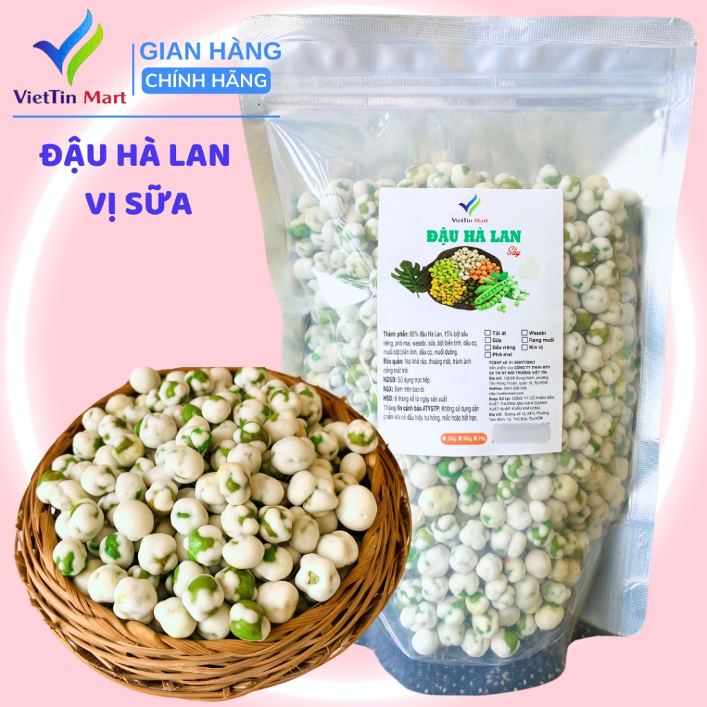 Đậu Hà Lan Sấy Sữa Thơm Ngon 500g VIETTIN MART