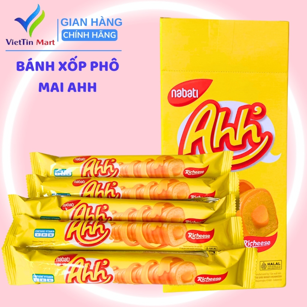 Bánh Xốp Phô Mai Richeese Ahh Hộp 90g (10 cây x 9g)