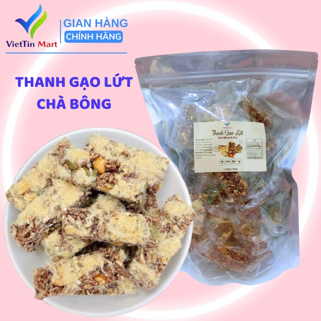 Thanh gạo lứt chà bông Viettin Mart 250g
