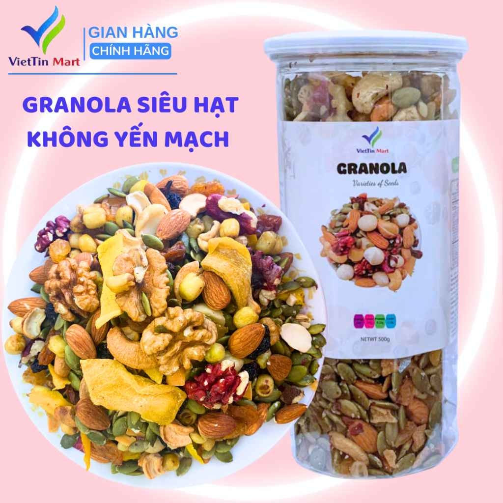 Granola Siêu Hạt, Siêu Dinh Dưỡng KHÔNG Yến Mạch VietTin Mart