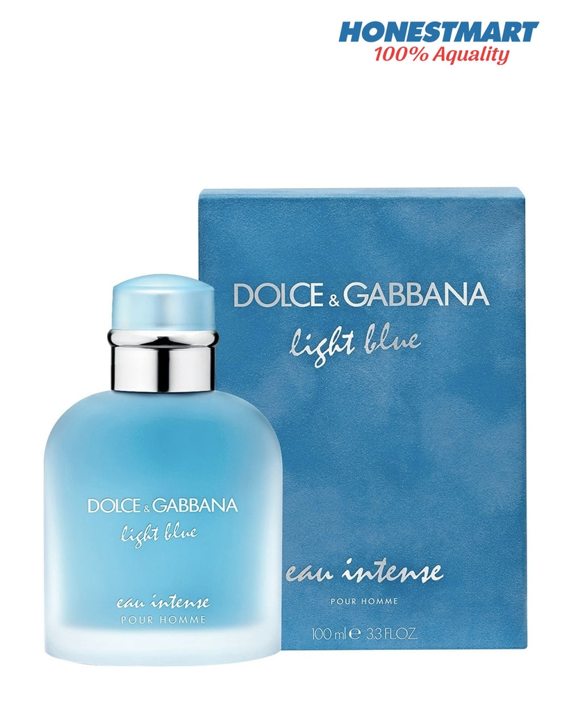 Nước hoa nam DOLCE & GABBANA Light Blue Pour Homme Eau Intense 100ml  Honestmart