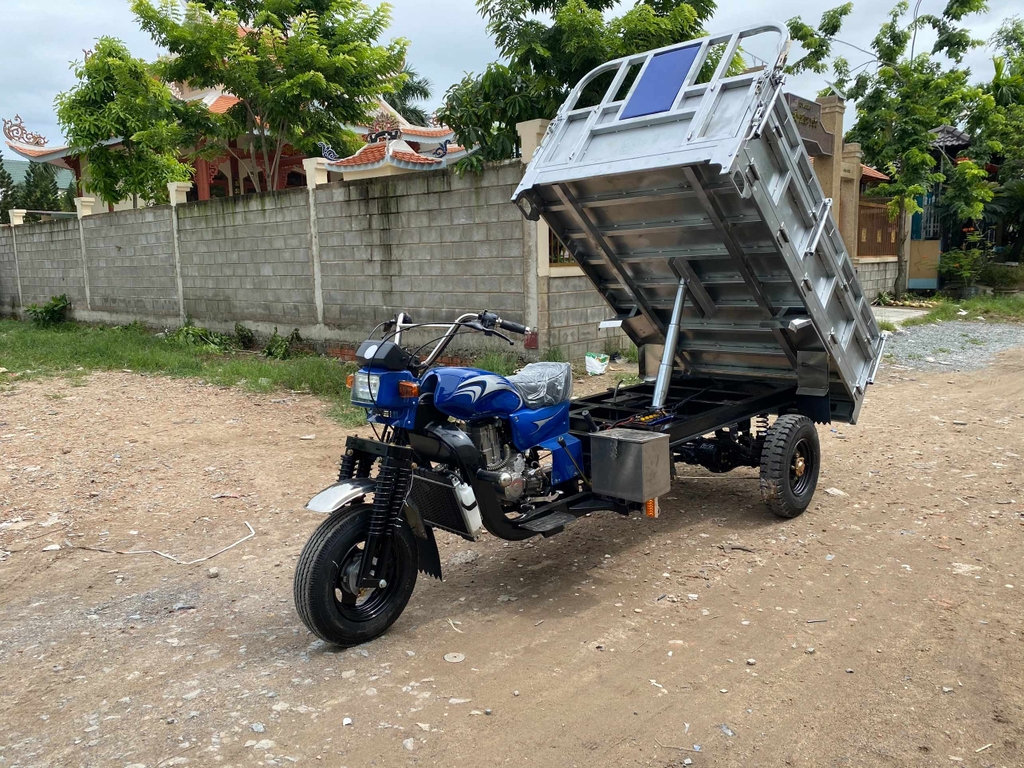 XE BA BÁNH TỰ CHẾ MÁY 200CC CÓ BEN | XE BA BÁNH QUANG LIÊM