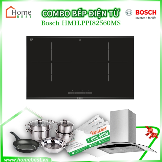 Combo bếp điện từ Bosch HMH.PPI82560MS