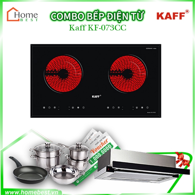 Combo bếp điện từ Kaff KF-073CC