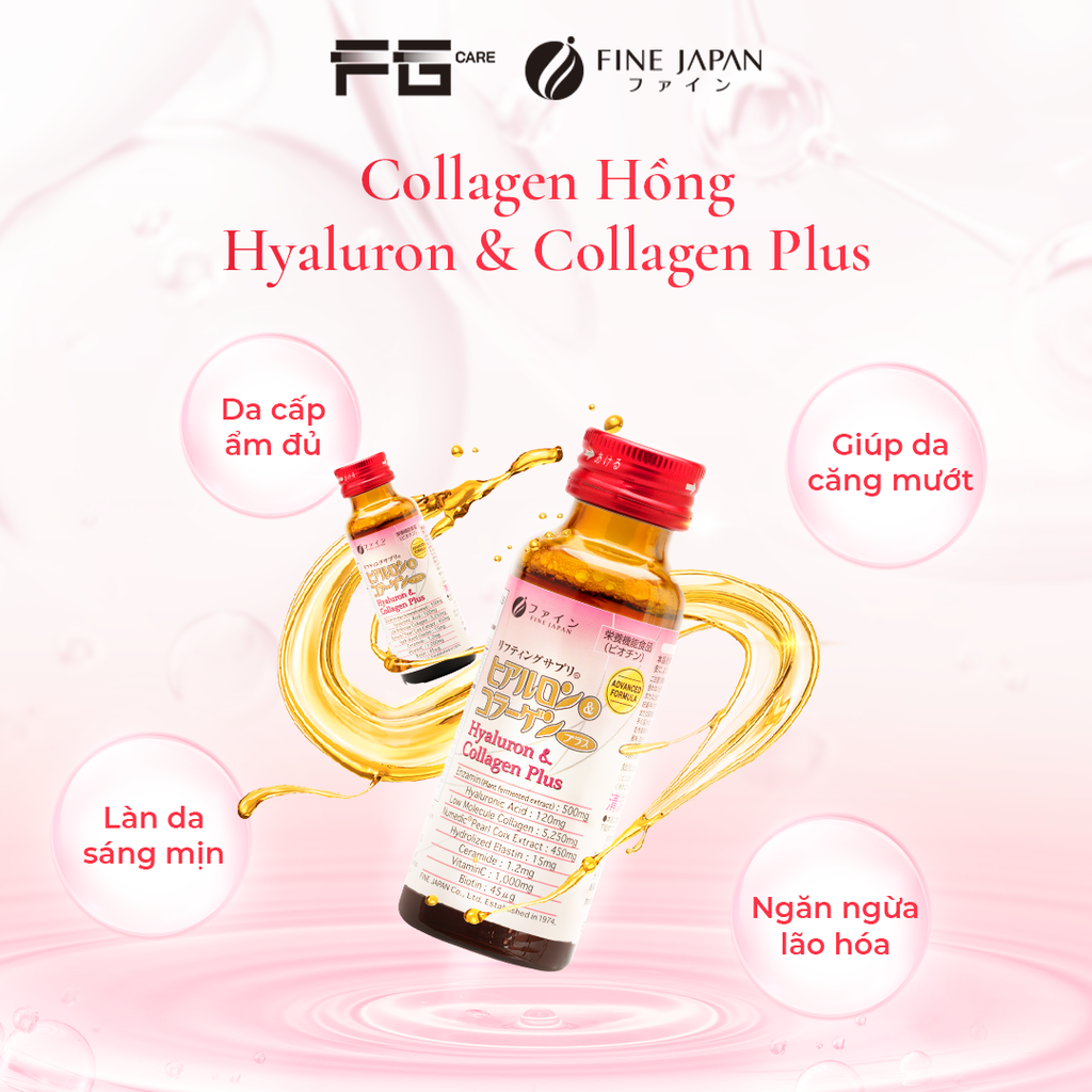 Mua nước Collagen Nhật đẹp da Fine Japan Hyaluron & Collagen Plus