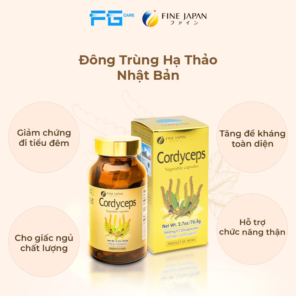 Công dụng của đông trùng hạ thảo Fine Japan Cordyceps Nhật Bản