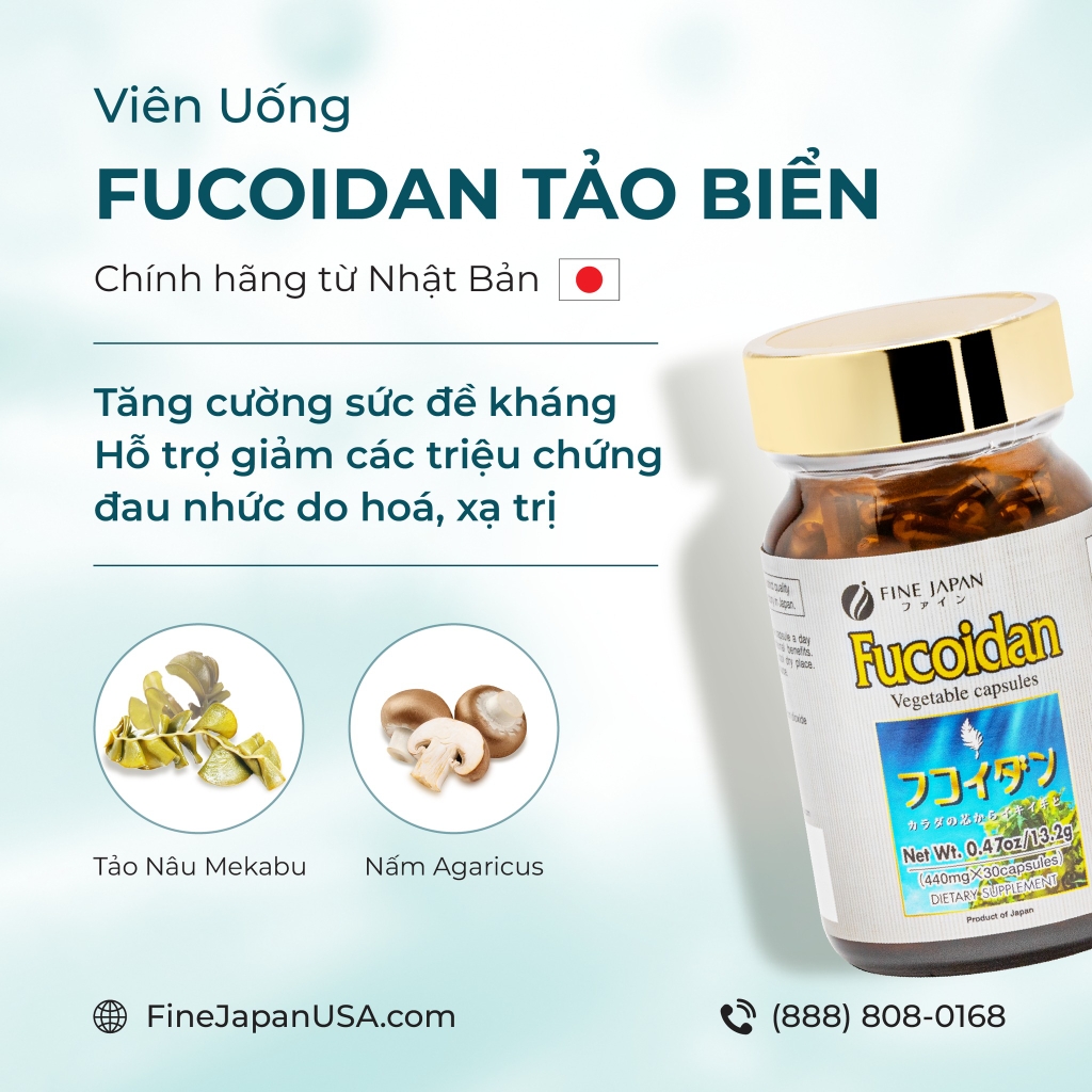 (Combo 2) Hộp Viên Uống Hỗ Trợ Phòng Ngừa Và Điều Trị Ung Thư Fine Japan Fucoidan 30 Viên
