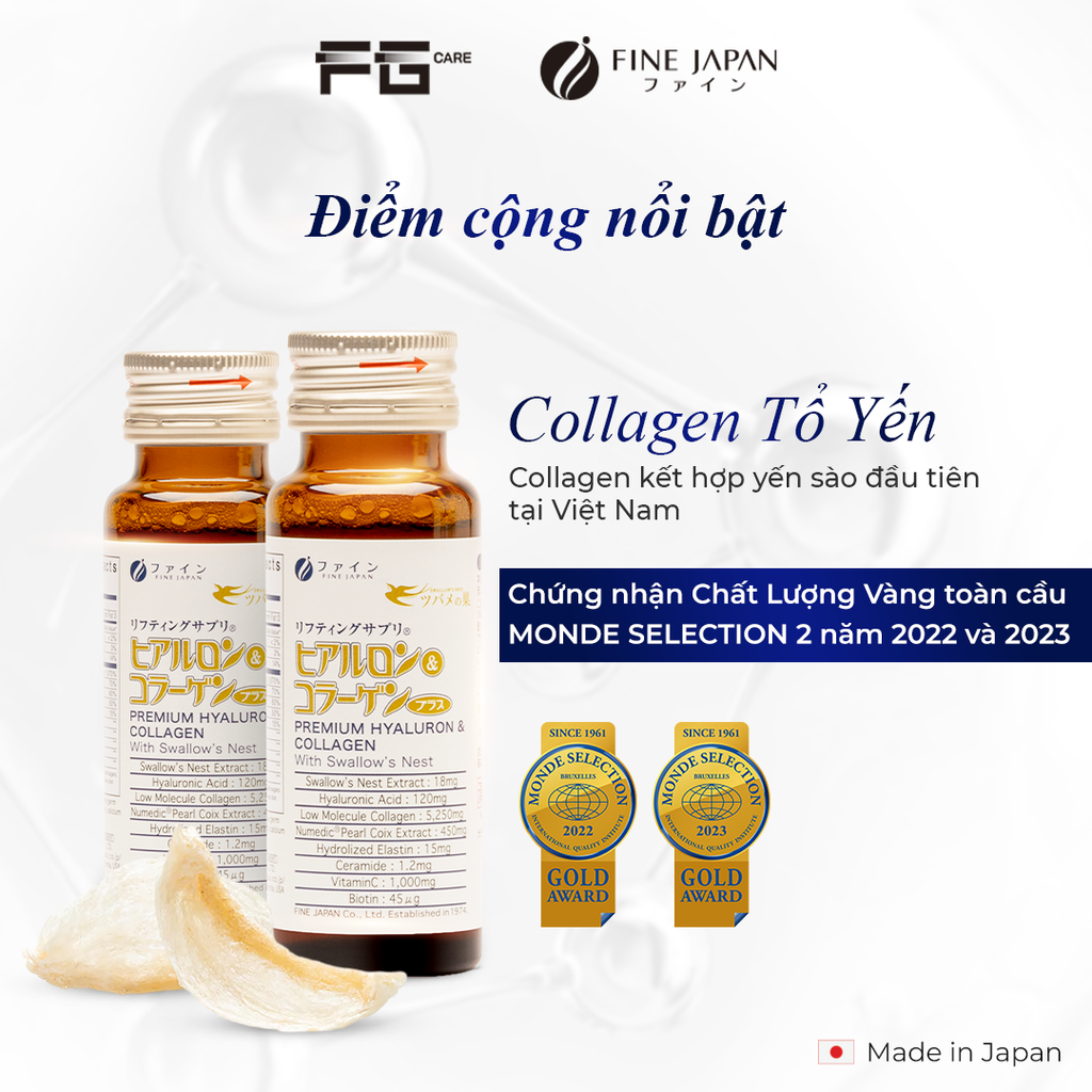 Giải thưởng mà Collagen Yến Fine Japan đạt được