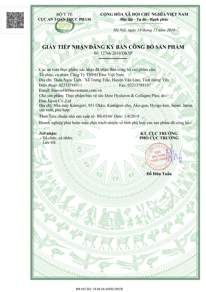 Nước uống dưỡng da Fine Japan Hyaluron & Collagen Plus 10 Chai 50ml