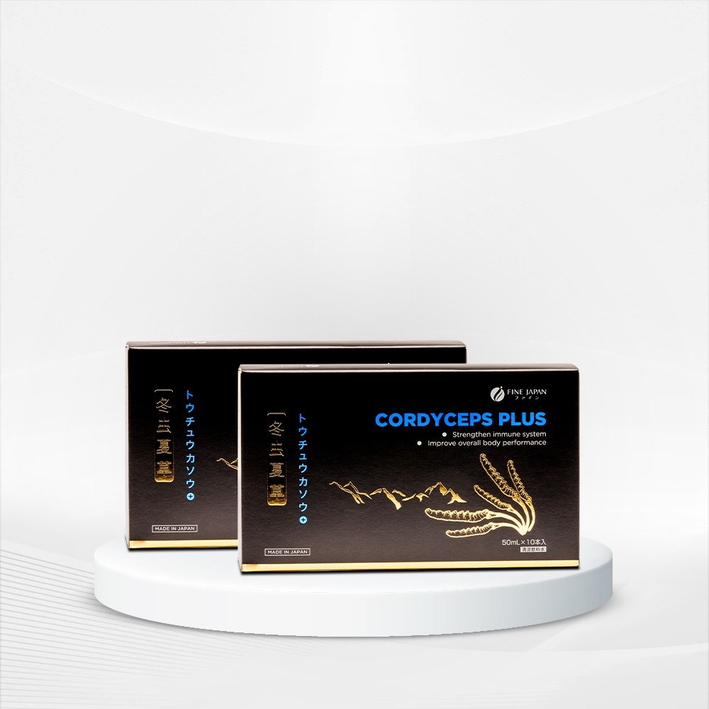 (Combo 2) Hộp Nước Uống Đông Trùng Hạ Thảo Fine Japan Cordyceps Plus