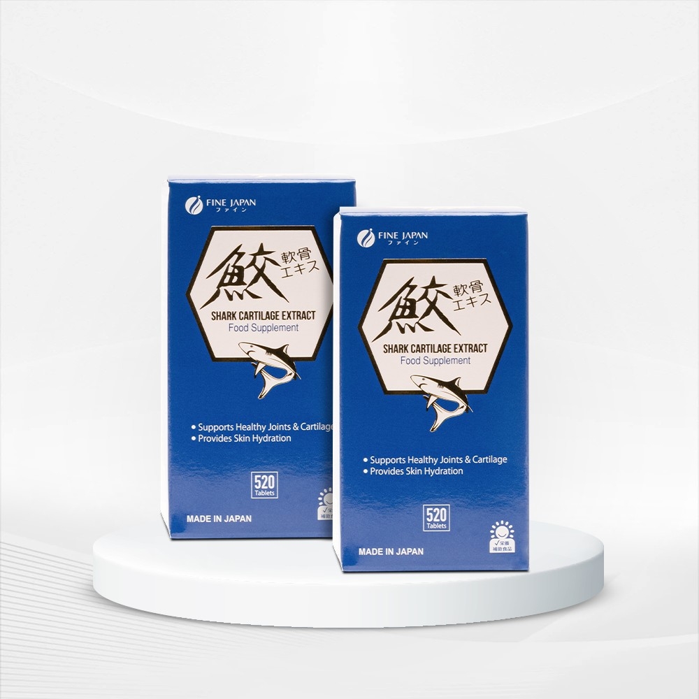 (Combo 2) Viên Uống Hỗ Trợ Xương Khớp Sụn Vi Cá Mập Fine Japan Shark Cartilage Extract 520 Viên
