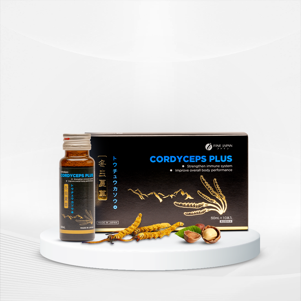 (Combo 2) Hộp Nước Uống Đông Trùng Hạ Thảo Fine Japan Cordyceps Plus