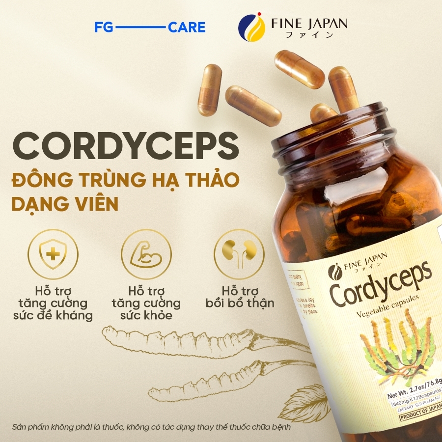 Viên uống Đông trùng hạ thảo Fine Japan Cordyceps 120 viên