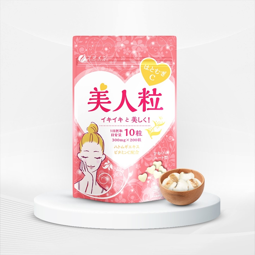 Viên uống trắng da Fine Japan Hatomugi & Vitamin C 200 viên