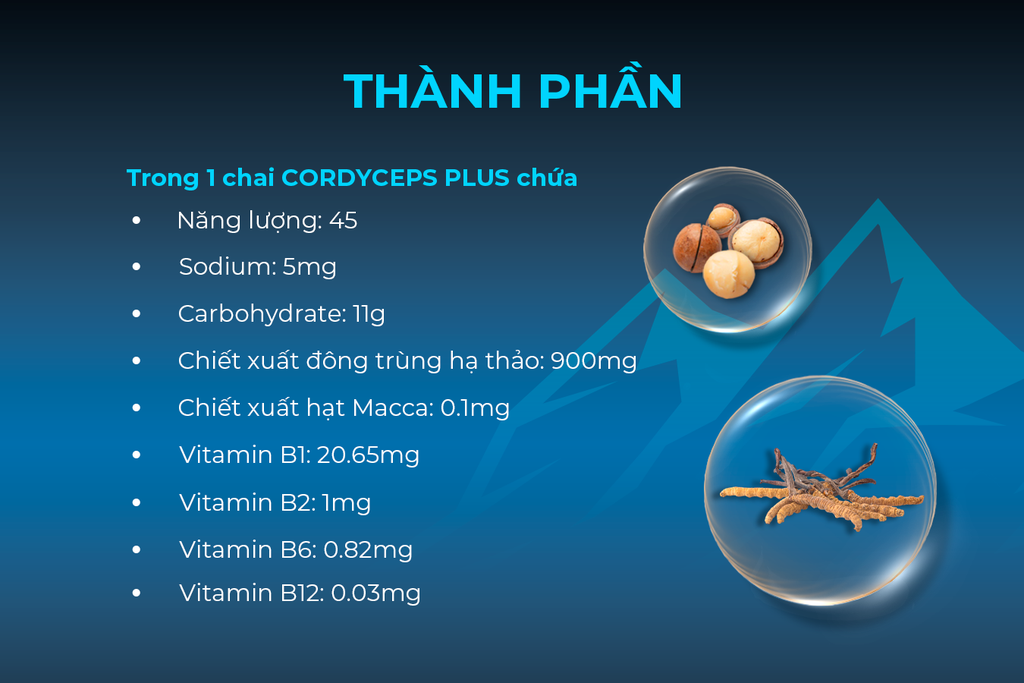 Nước Uống Đông Trùng Hạ Thảo Fine Japan Cordyceps Plus - Hộp 10 Chai X 50ml