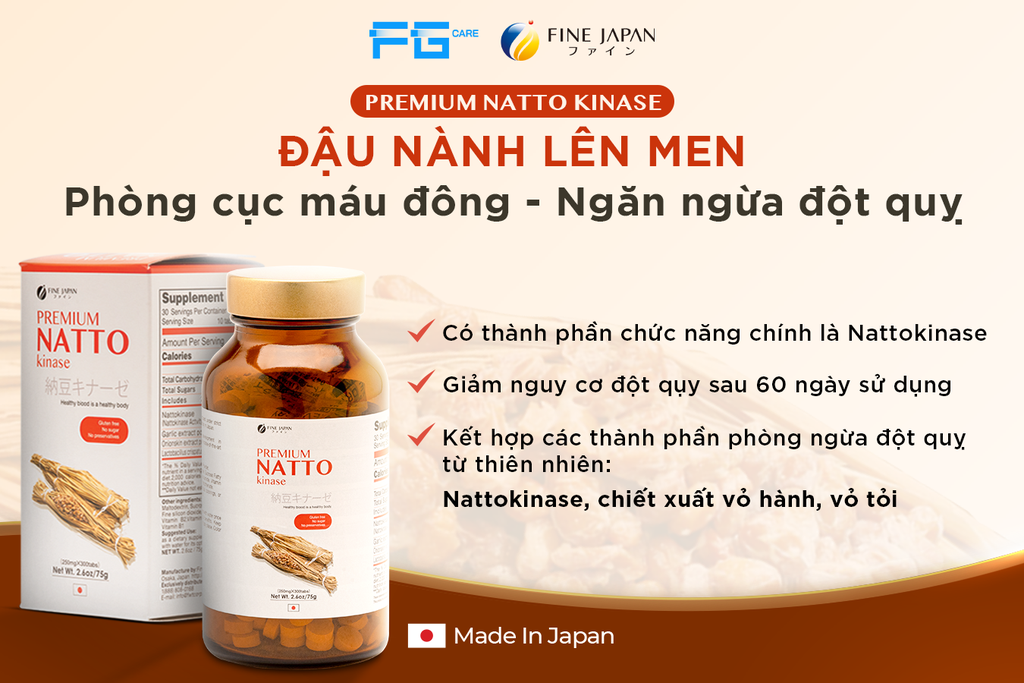 (Combo 2) Viên Uống Hỗ Trợ Phòng Ngừa Đột Quỵ Fine Japan Natto Kinase 300 Viên