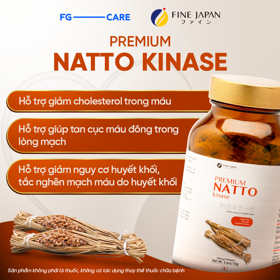 (Combo 2) Viên Uống Hỗ Trợ Phòng Ngừa Đột Quỵ Fine Japan Natto Kinase 300 Viên