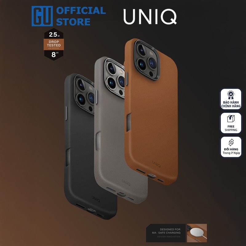 Ốp Lưng UNIQ LYDEN Cho iPhone 16 Pro/16 Pro Max: Sự Sang Trọng Từ Chất Liệu Da Thuần Chay